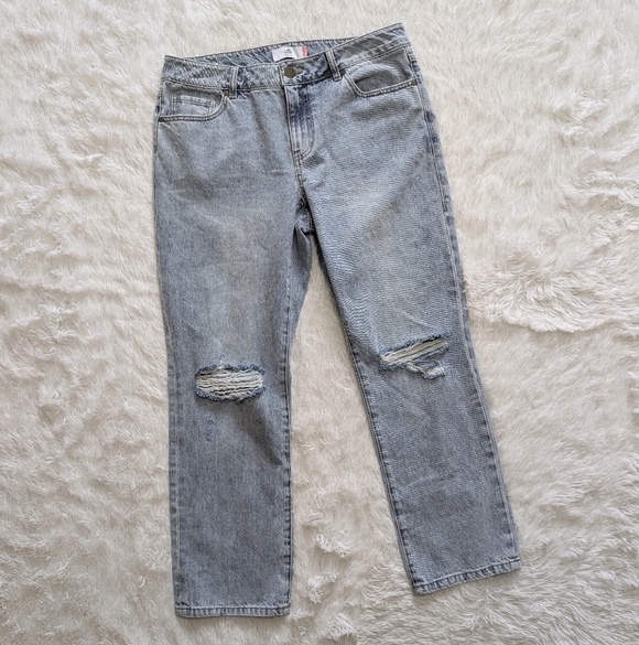 CAbi Light Wash Distressed Boyfriend Jeans - Picture 2 of 12